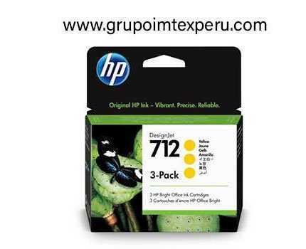 TINTA HP 712a yellow 3ED79A  3 PACK 29ML