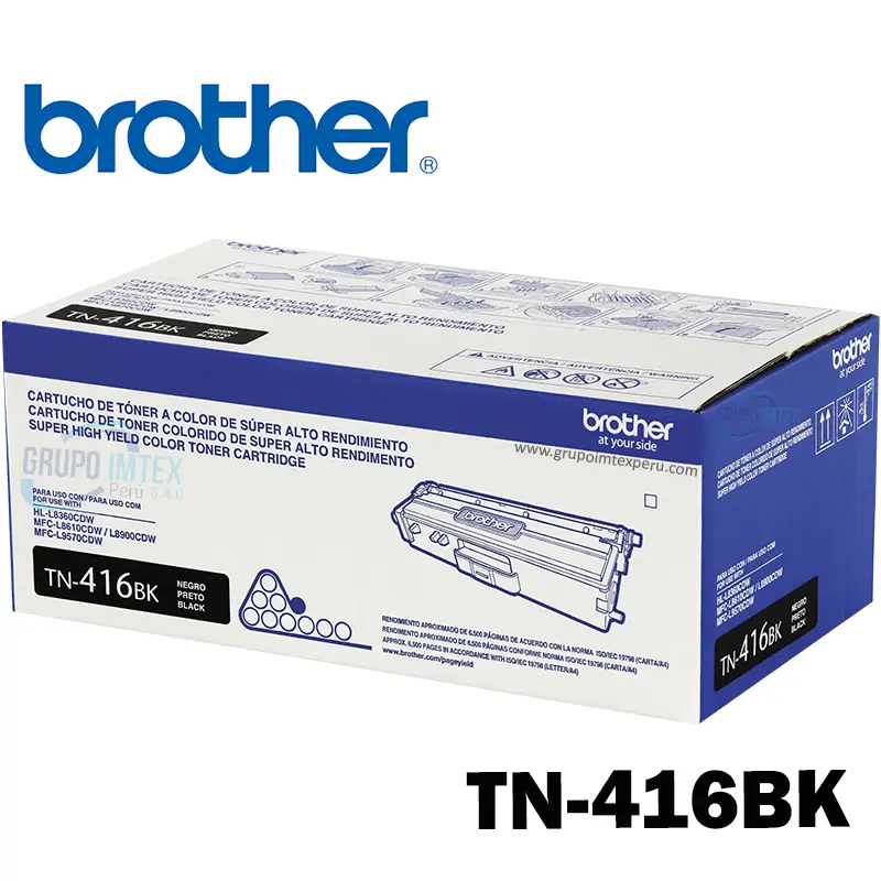 Toner Brother Tn-416  Black  Hl-L8360Cdw, Mfc-L8610Cdw