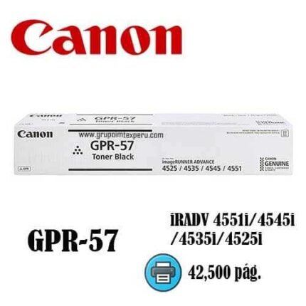Toner Canon GPR-57 iradv 4551i, 4545i, 4535i, 4525i - Imagen 2