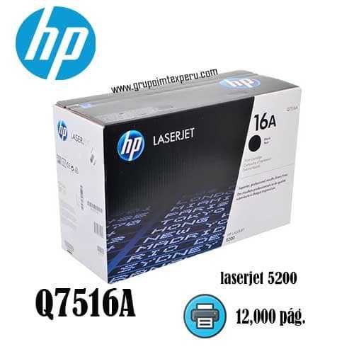 TONER HP 16a Q7516A L.J. 5200 NEGRO