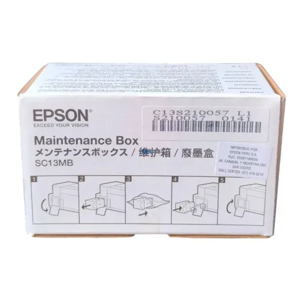 Caja De Mantenimiento Epson SC13MB [C13S210057] SureColor SC-T3100M / SC-T3170 / SC-T3170M / SC-T3170X / SC-T5170 / SC-F570 / SC-F571 Maintenance Box