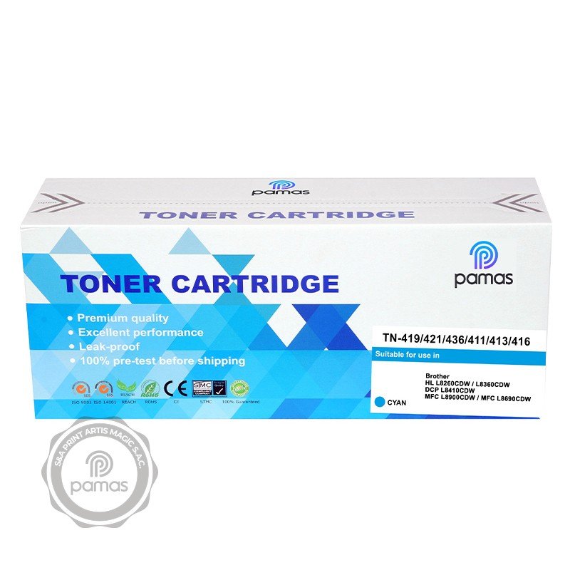 Toner PAMAS Compatible Brother TN-419 CYAN